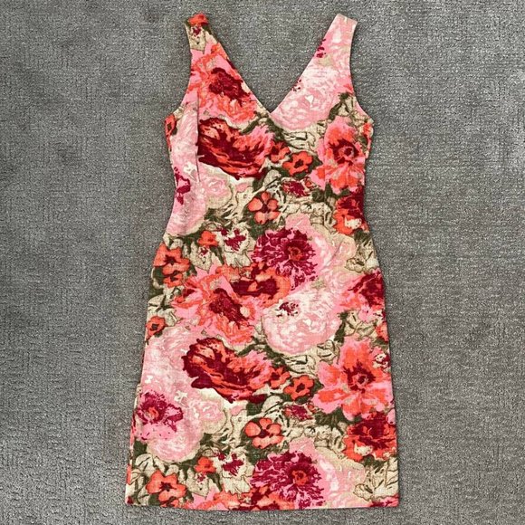 NWOT Talbots Petite Pink Cotton Floral Dress - Picture 1 of 7
